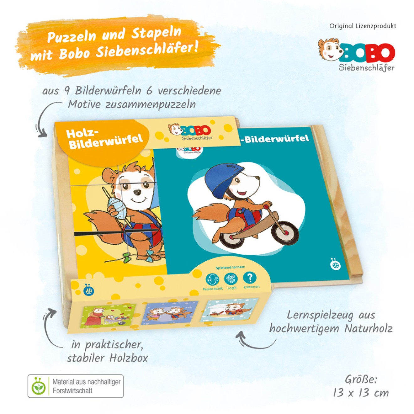 BOBO SIEBENSCHLÄFER Bilderwürfel Puzzle, Trötsch Verlag Onlineshop