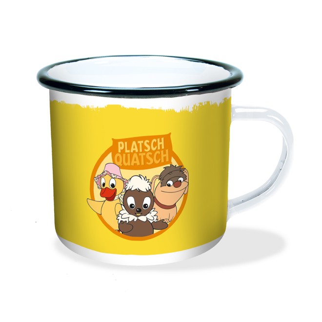 UNSER SANDMÄNNCHEN Emaillebecher "Pitti Platsch Quatsch"