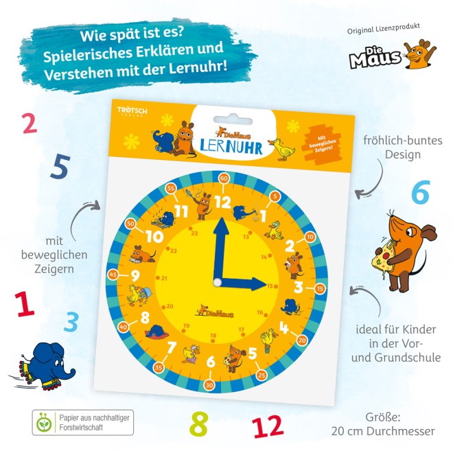 DIE MAUS Lernuhr "Maus"