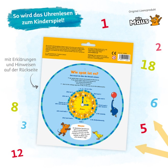 DIE MAUS Lernuhr "Maus"