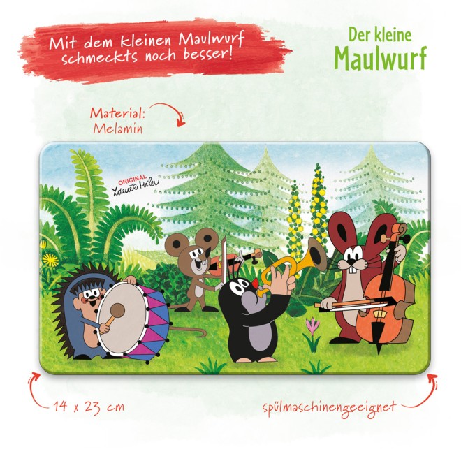 DER KLEINE MAULWURF Brettchen "Musiker"