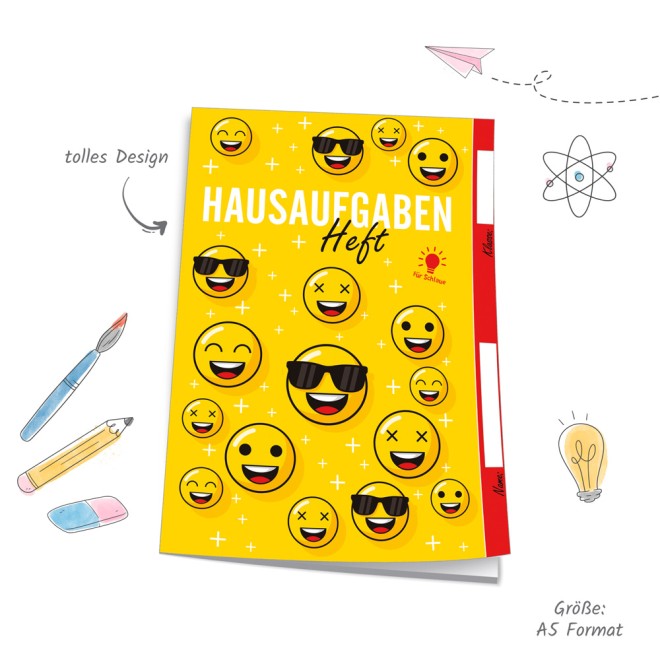 Hausaufgabenheft für Schlaue Happy