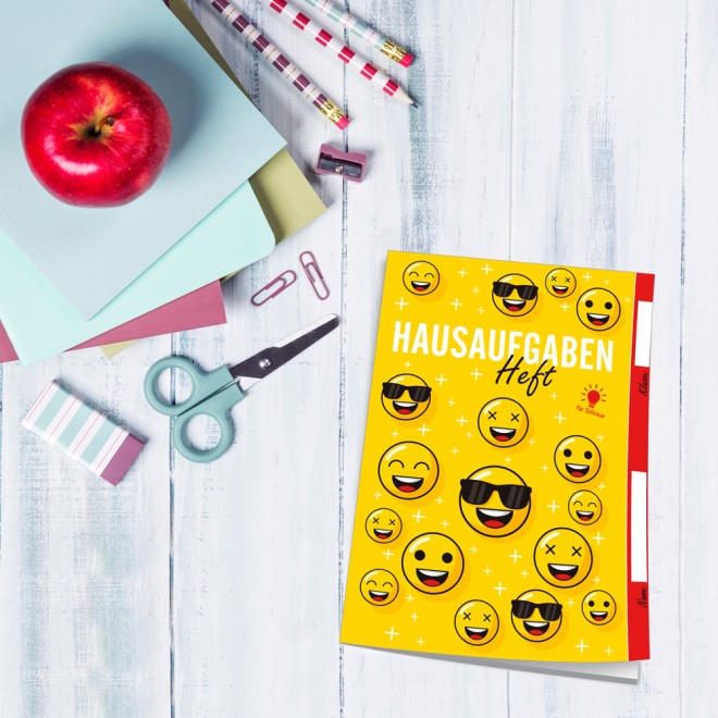 Hausaufgabenheft für Schlaue Happy