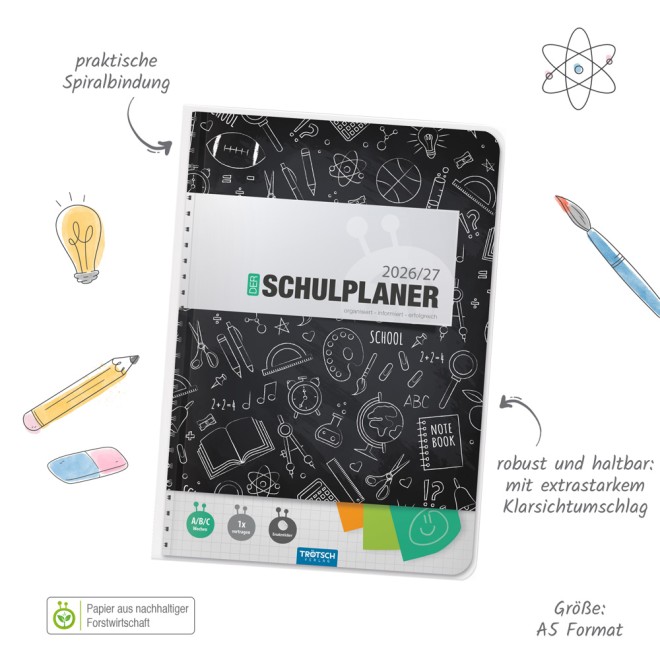 Schulplaner SCHWARZ 26/27