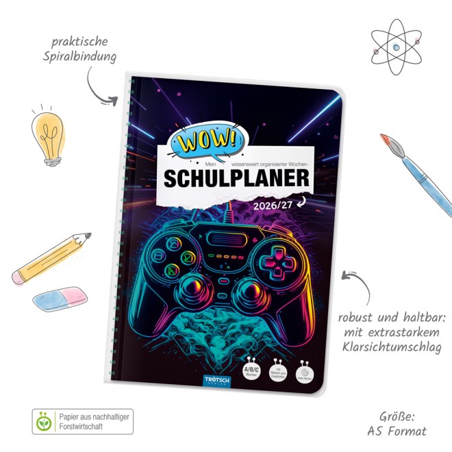 WOW-Schulplaner Gaming 26/27