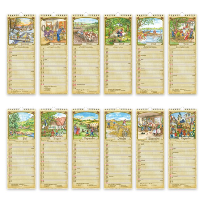 Maxi-Streifenkalender Bauernkalender 2027