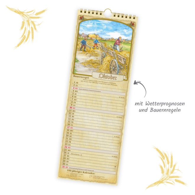 Maxi-Streifenkalender Bauernkalender 2027