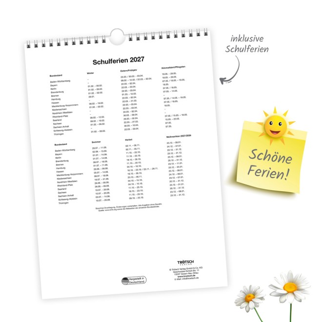 Classickalender Blumenkalender 2027
