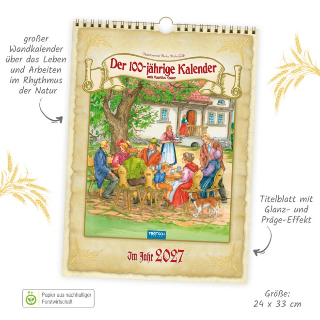 Classickalender Der 100-jährige Kalender 2027