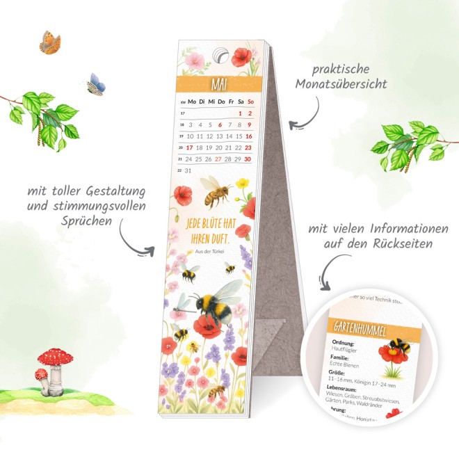 Lesezeichenkalender Heimische Tierwelt 2027