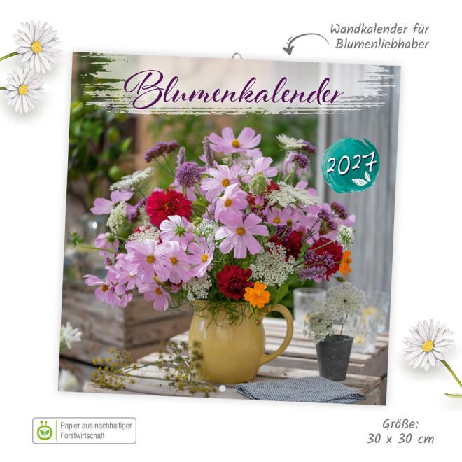 Broschürenkalender Blumenkalender 2027