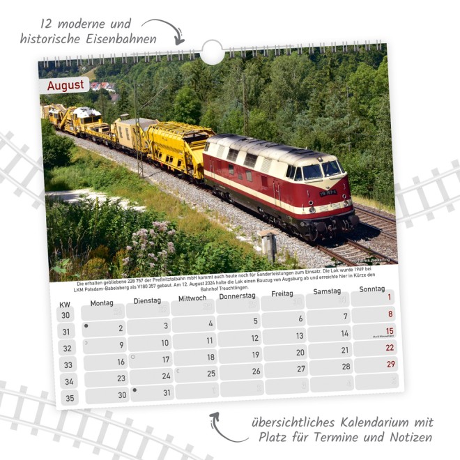 Technikkalender DDR-Eisenbahnen 2027