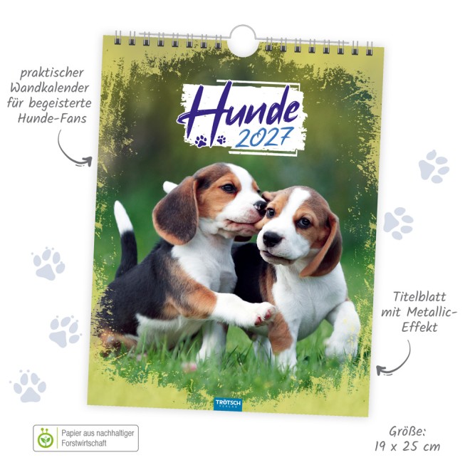 Notizkalender Hunde 2027
