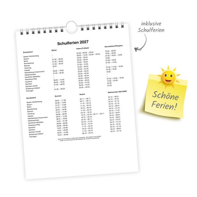 Notizkalender Katzen 2027
