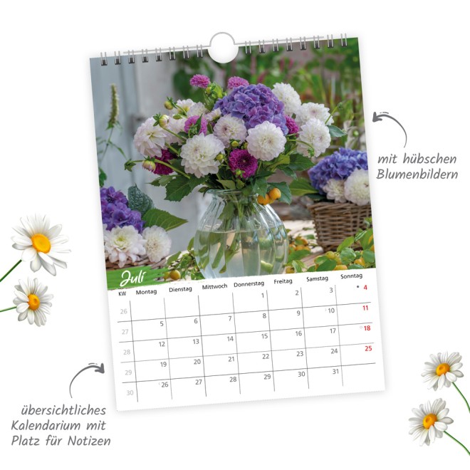 Notizkalender Blumen 2027