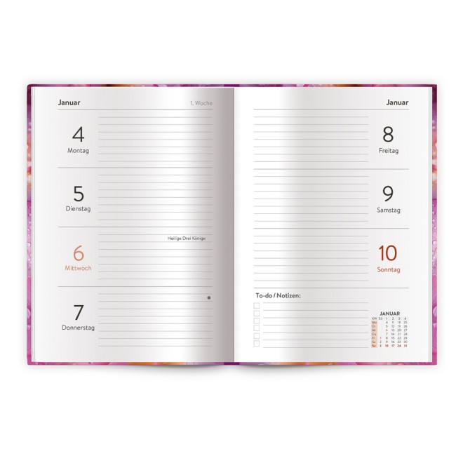Taschenkalender A6 Flowers 2027