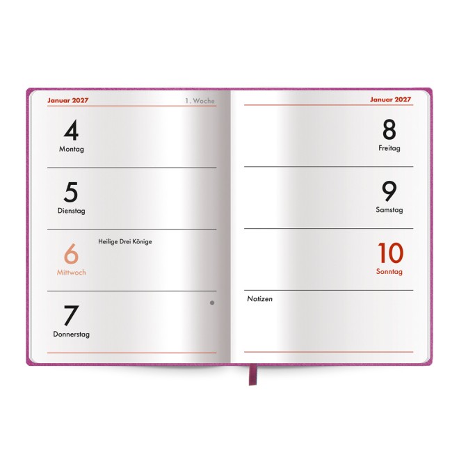 Taschenkalender A7 Soft Touch Schmetterlinge 2027