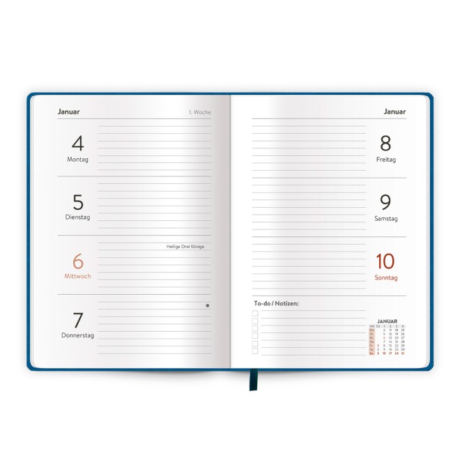 Taschenkalender A6 Soft Touch Maritim 2027