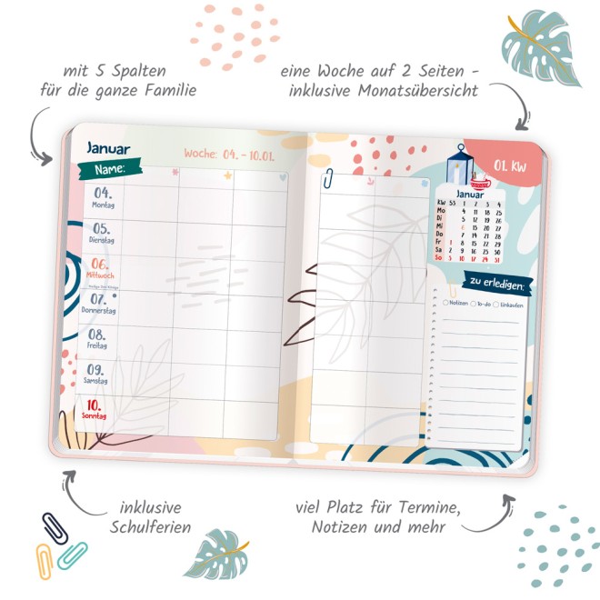 Wochenbuch Familienplaner 2027