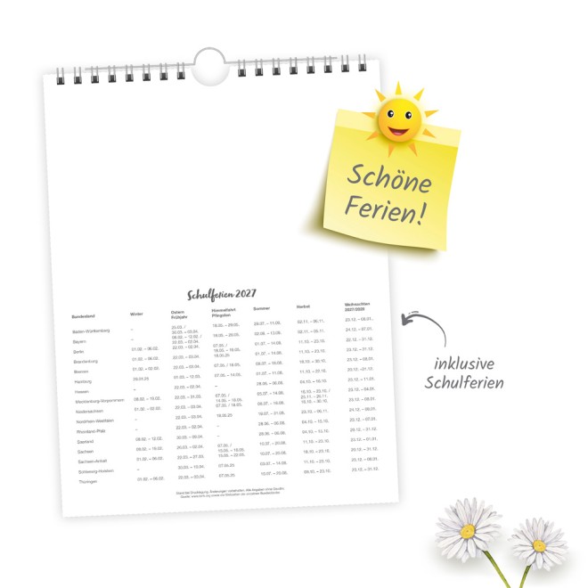 Wochenkalender zum Hängen Landliebe 2027