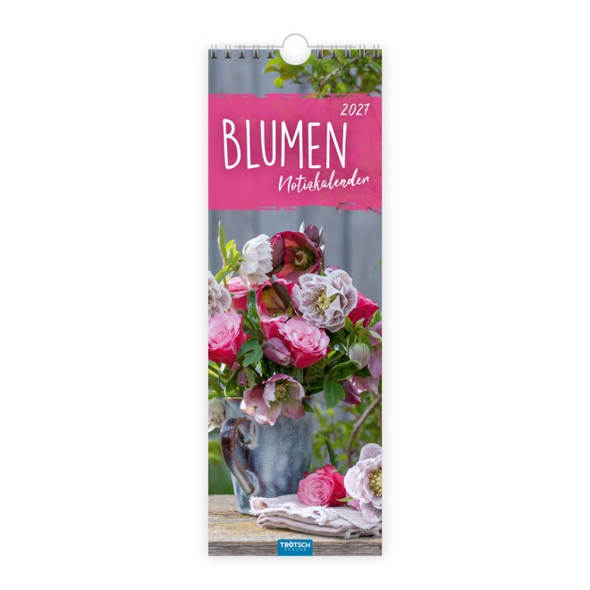 Streifenkalender Blumen 2027 Notizkalender