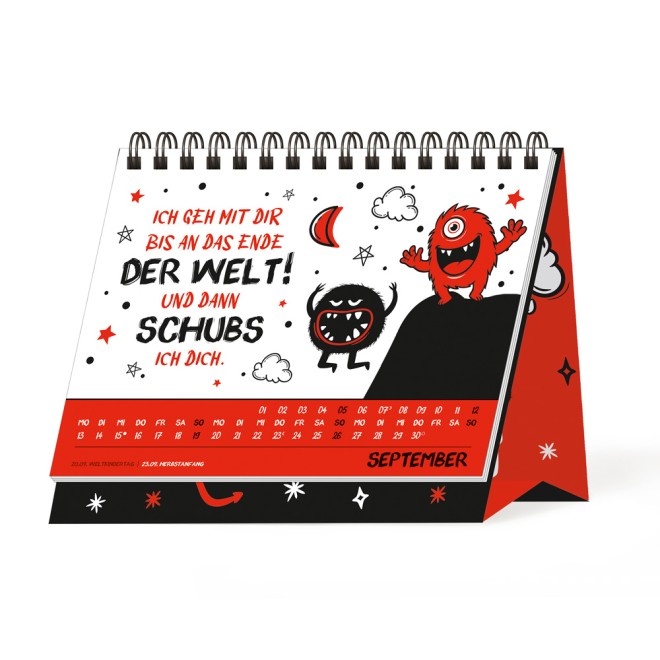 Aufstellkalender Schwarzer Humor 2027
