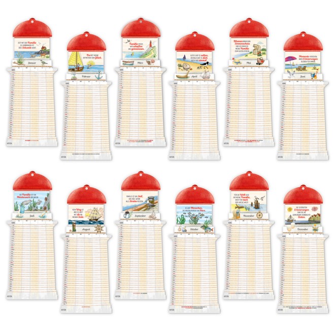 Familienkalender Leuchtturm 2027