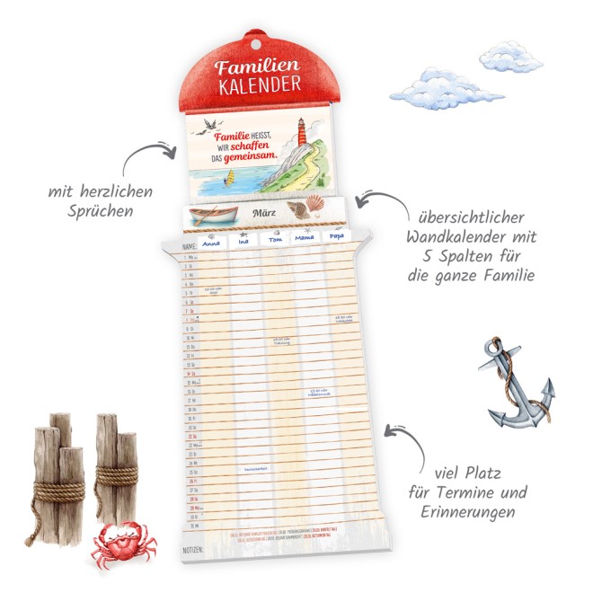 Familienkalender Leuchtturm 2027