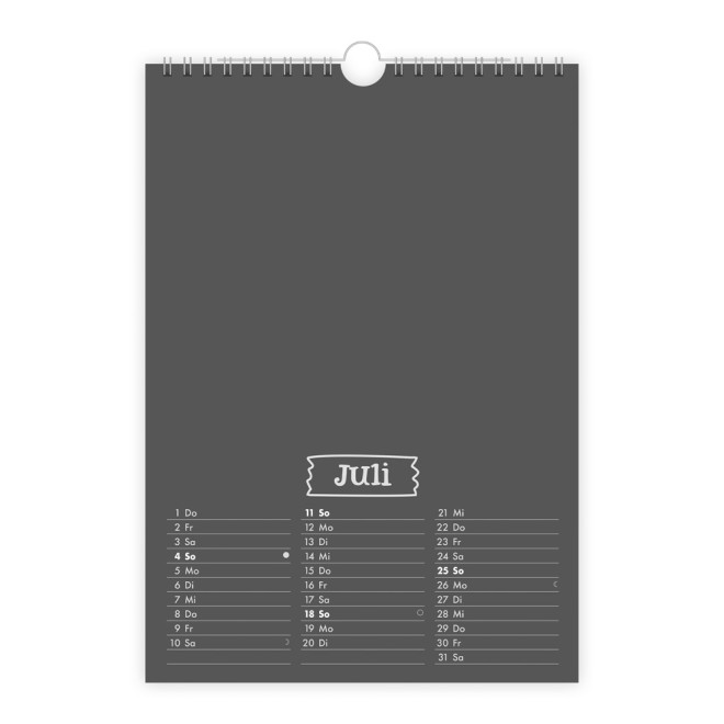 Foto- und Bastelkalender Premium A4 2027 mit vielen Stickern