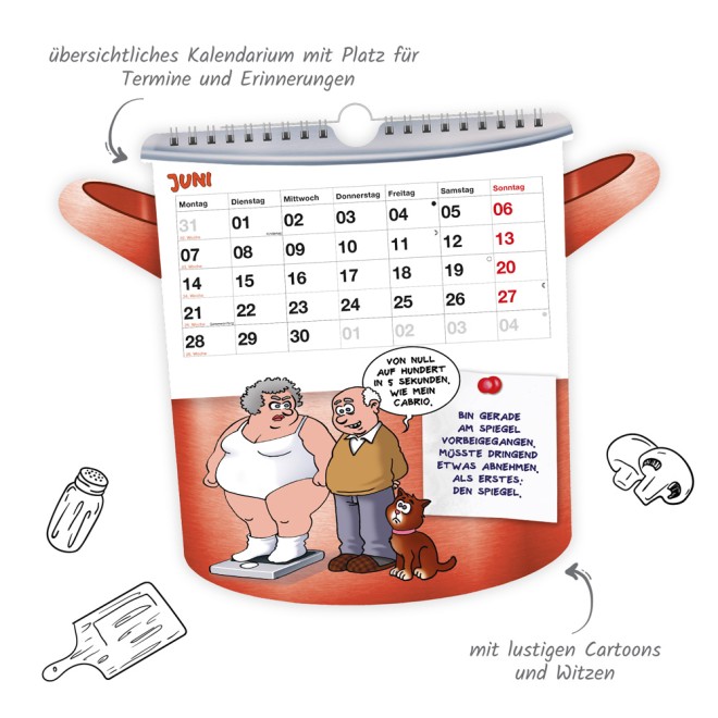 Der lustige Küchenkalender 2027