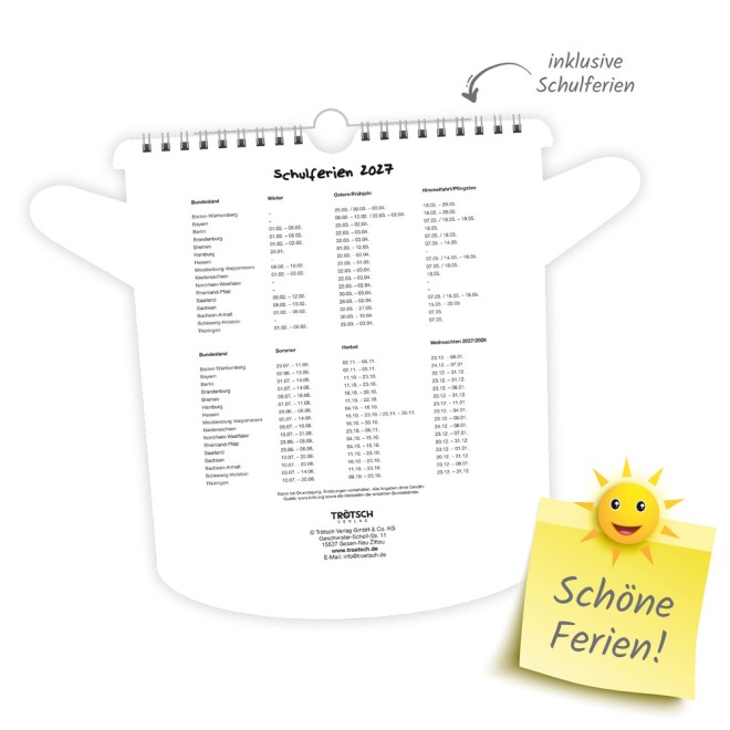 Der lustige Küchenkalender 2027