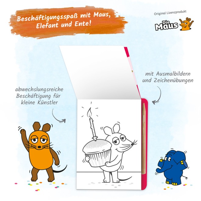 DIE MAUS Mini-Kratzblock "Partyzeit"