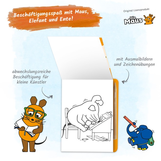 DIE MAUS Mini-Kratzblock "Lernen"