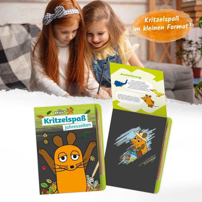 DIE MAUS Mini-Kratzblock "Jahreszeit"