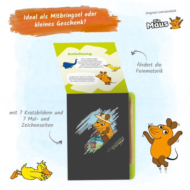 DIE MAUS Mini-Kratzblock "Jahreszeit"