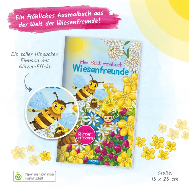 Stickermalbuch "Wiesenfreunde"