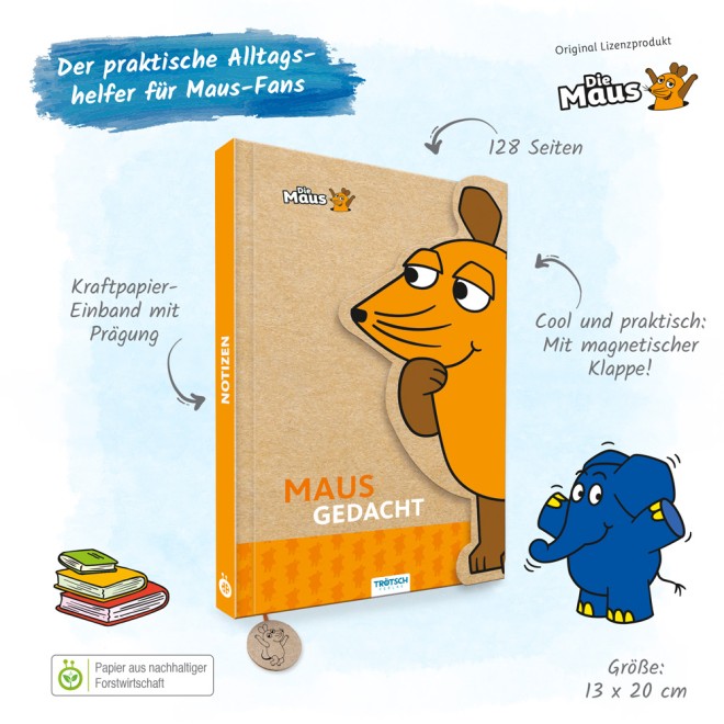 DIE MAUS Notizbuch Klappe "Maus"