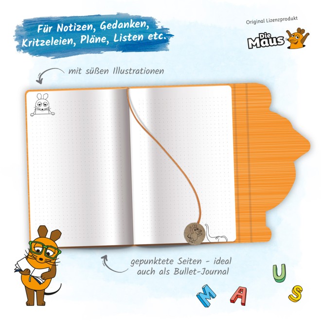 DIE MAUS Notizbuch Klappe "Maus"