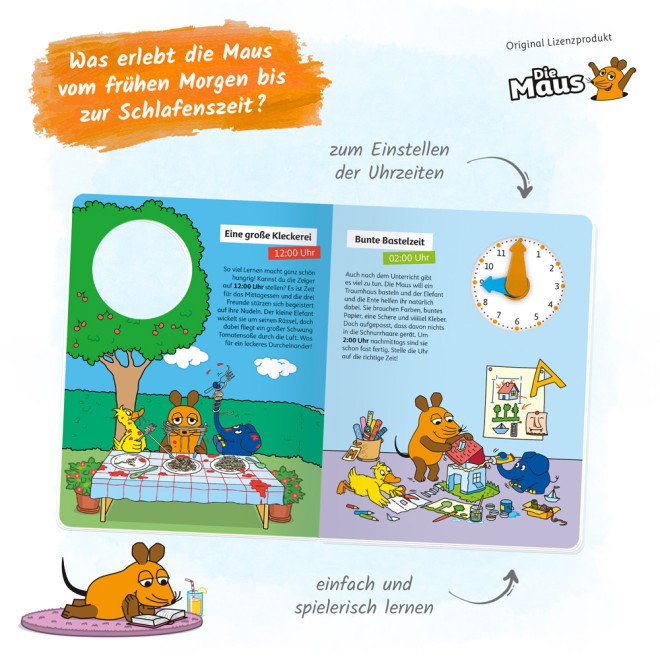 Die Maus Uhrenbuch Lern mit!