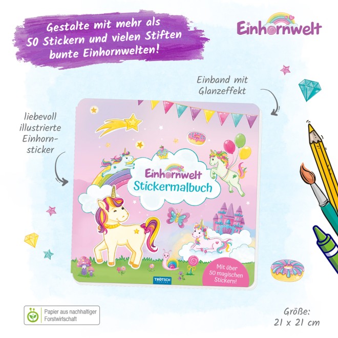 Stickermalbuch "Einhornwelt"