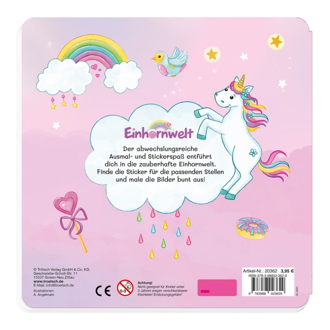Stickermalbuch "Einhornwelt"