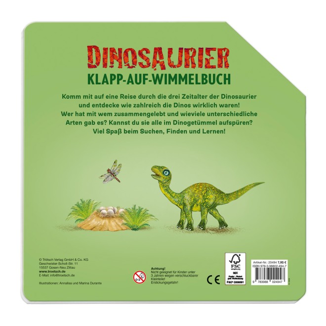 Klapp-Auf-Wimmelbuch Dinos