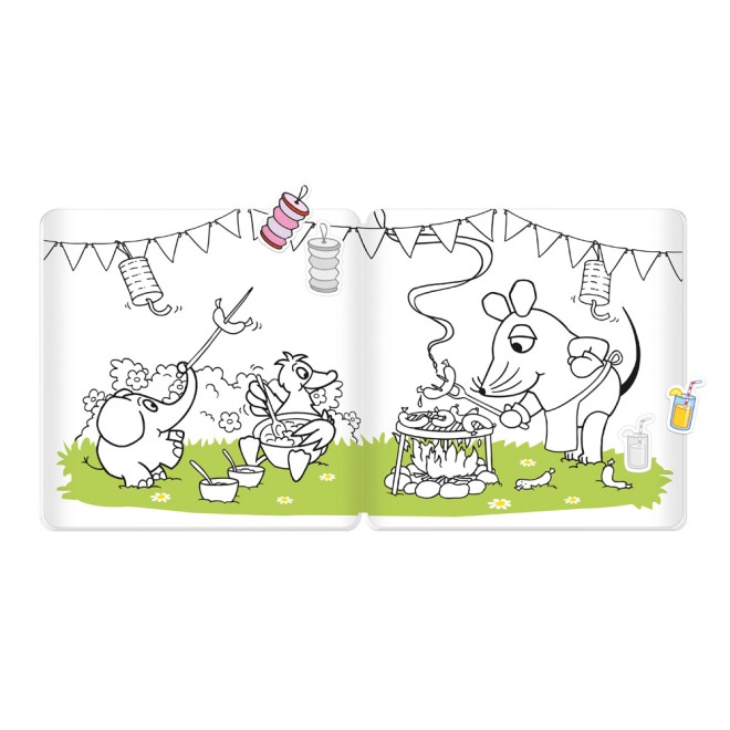 Die Maus Stickermalbuch