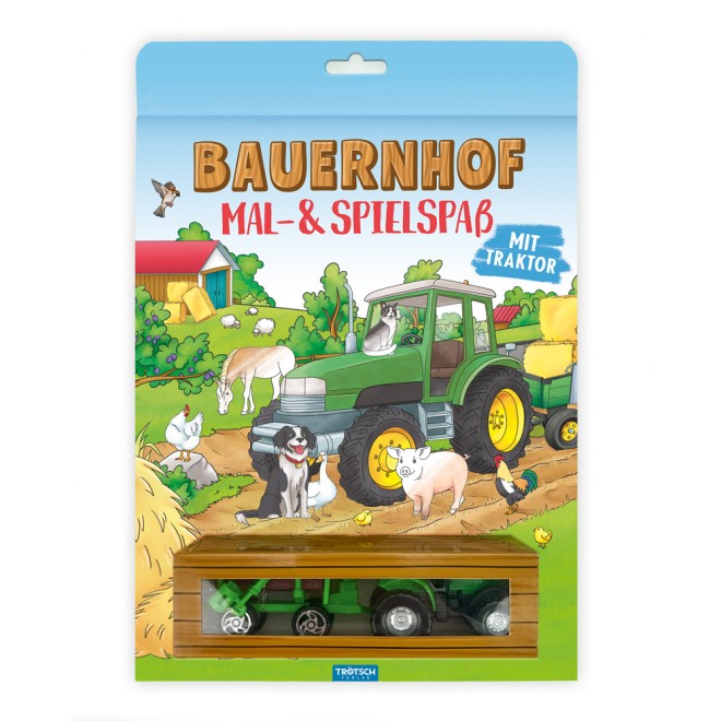 Malbuch Bauernhof mit Traktor