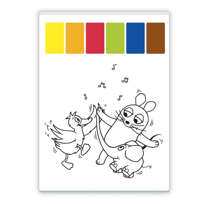 DIE MAUS Ausmalblock Farbpalette
