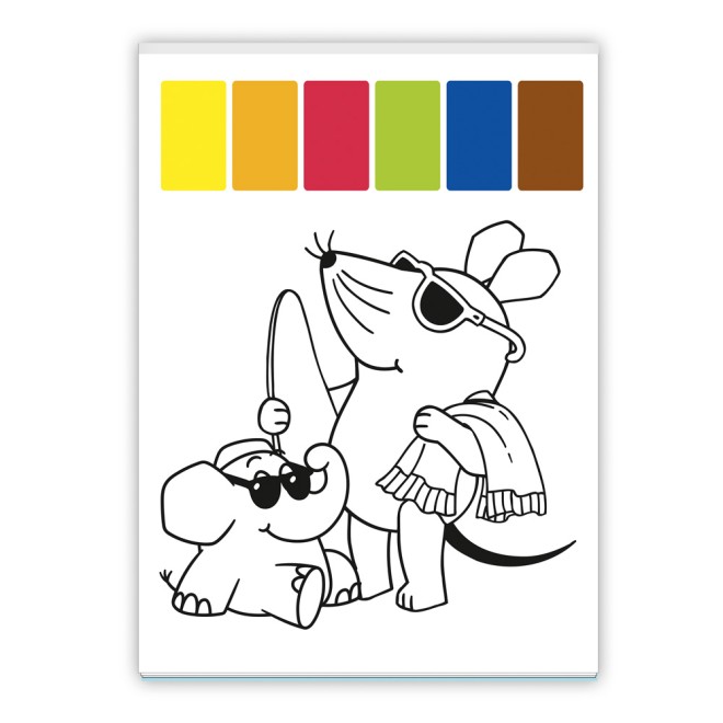 DIE MAUS Ausmalblock Farbpalette