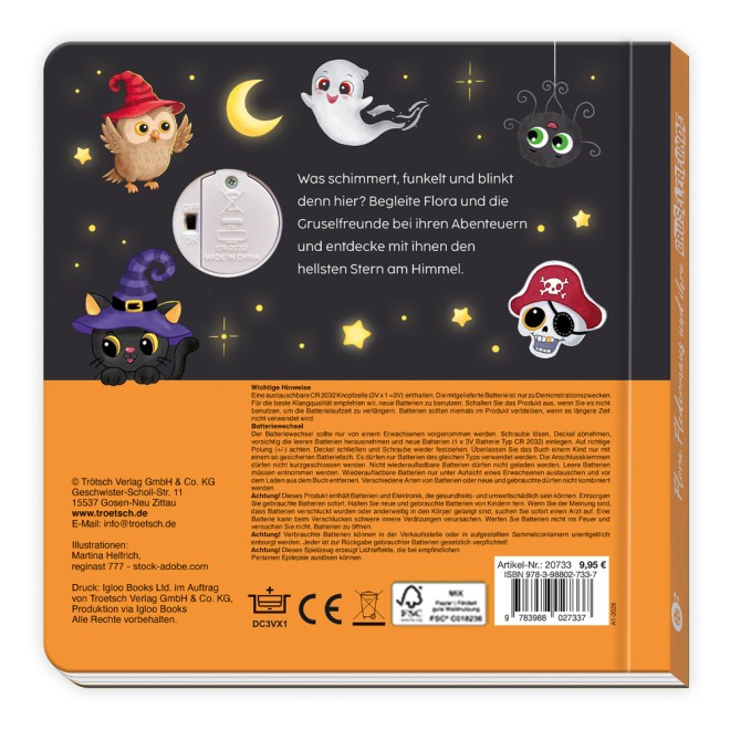 Leuchtbuch Flora Fledermaus und ihre Gruselfreunde