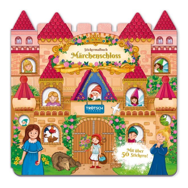 Malbuch Stickermalbuch Märchenschloss