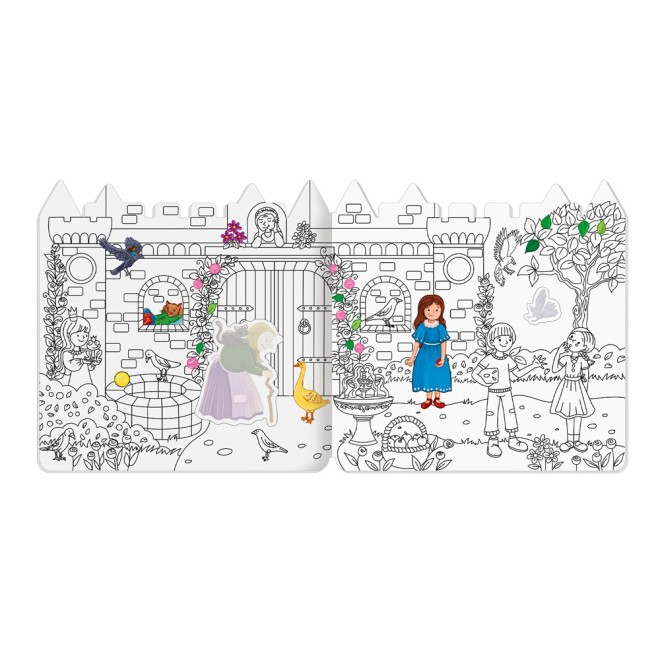 Malbuch Stickermalbuch Märchenschloss