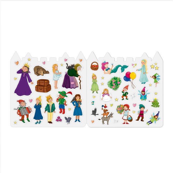 Malbuch Stickermalbuch Märchenschloss